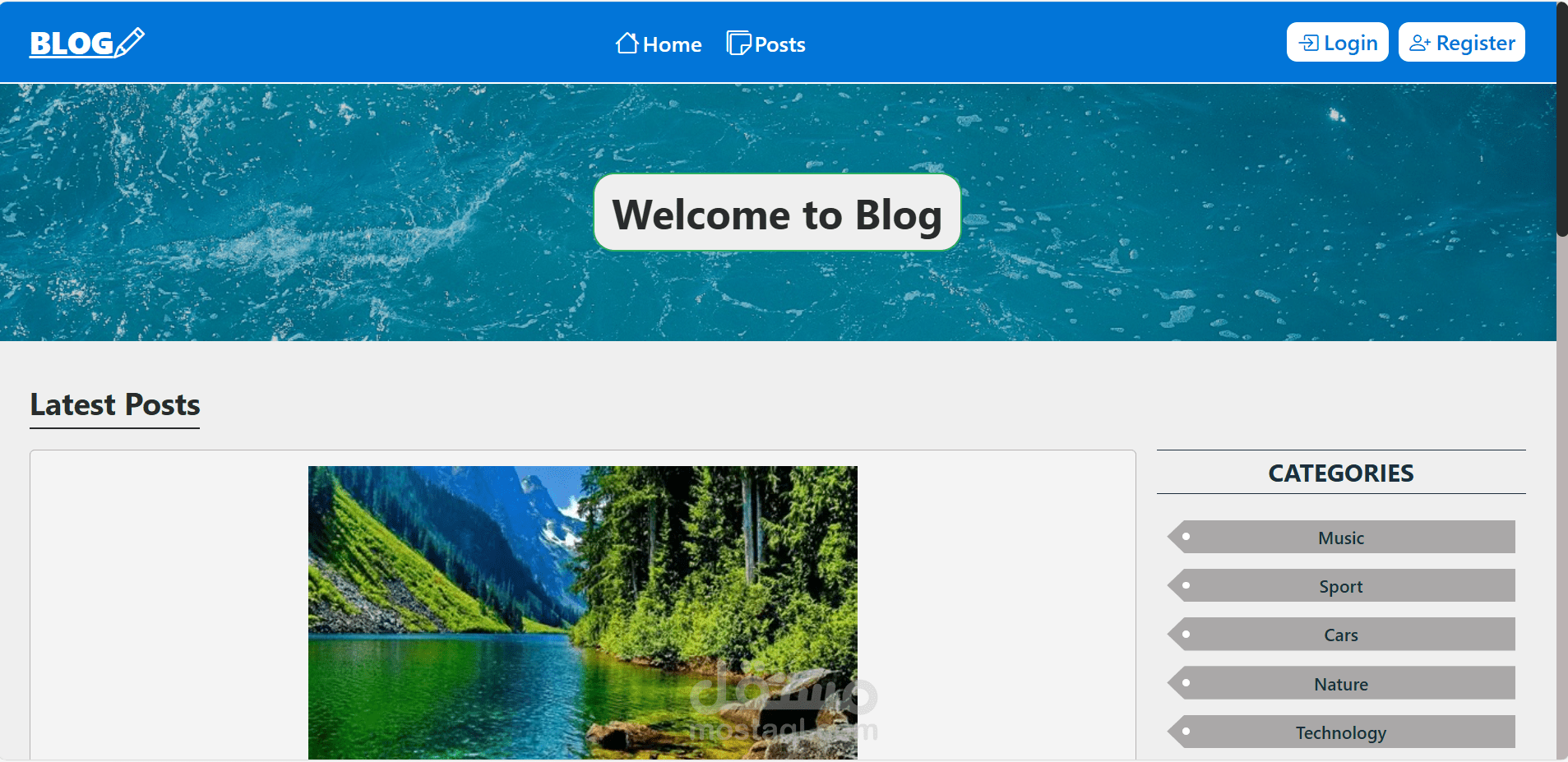تطبيق المدونة (Blog Application)