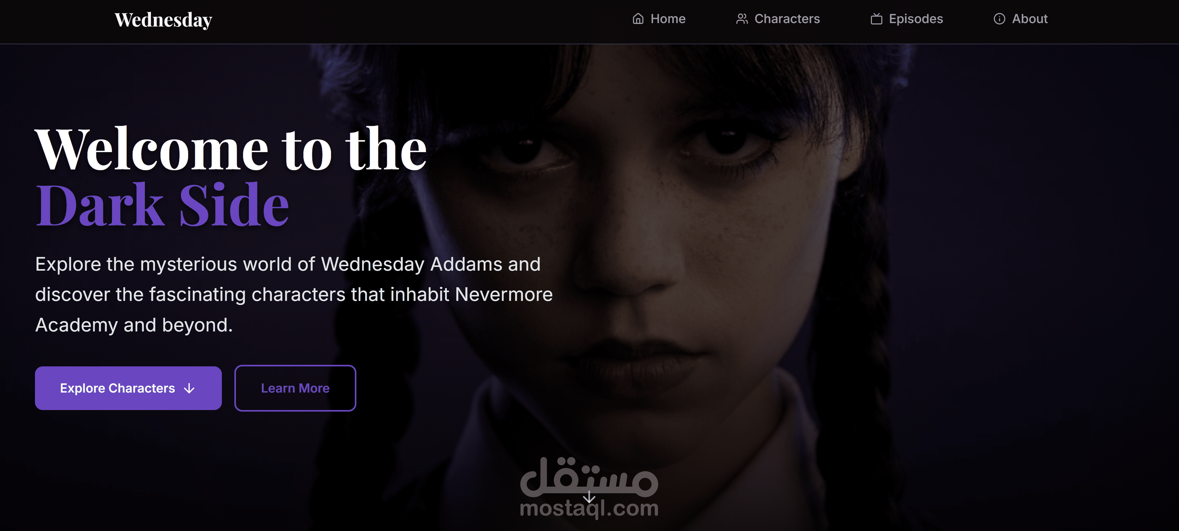 تصميم صفحه خياليه لمسلسل وينزداي