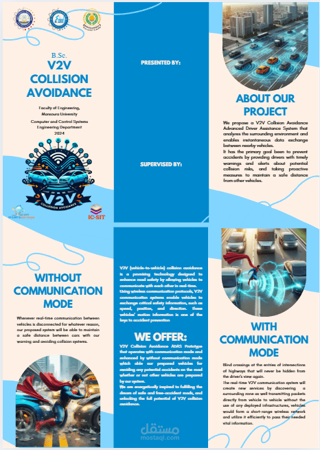 تصميم برشور إبداعي لمشروع التخرج الأكاديمي