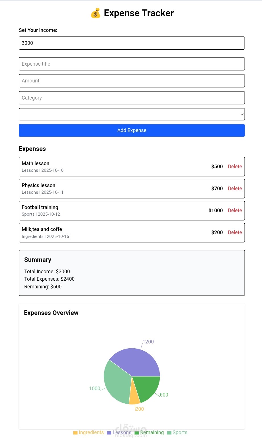 Expense Tracker