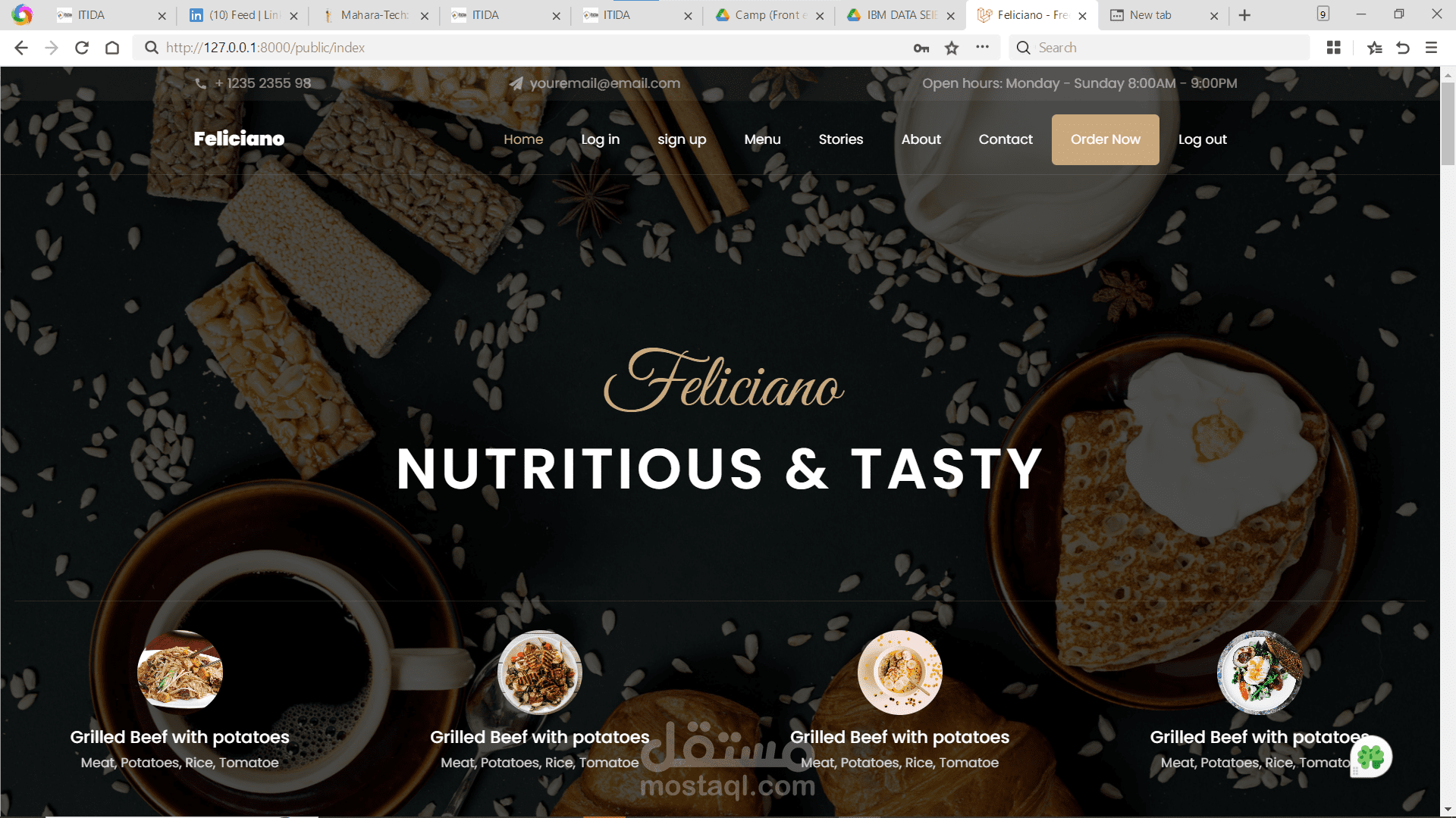 resturant website