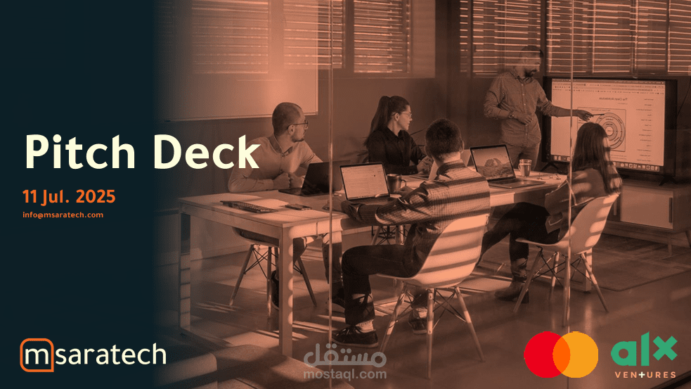 إعداد وتصميم عرض استثماري (Pitch Deck) احترافي لشركة تعليم تقني في المجال تكنولوجيا التعليم (الطبي) – Msaratech