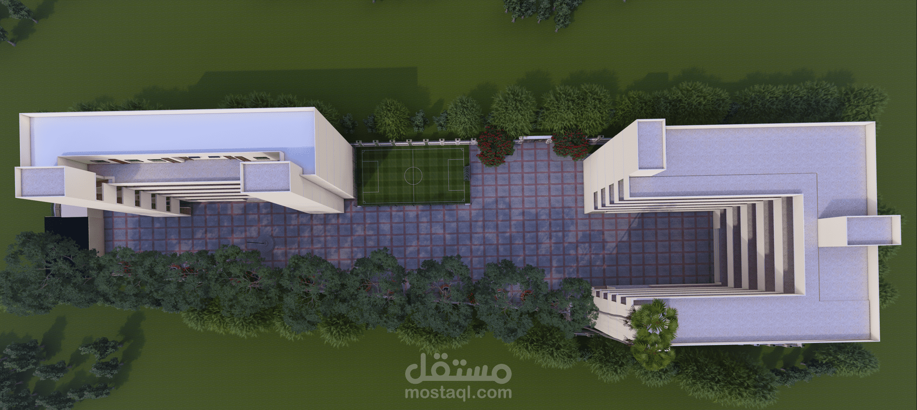 تصميم مجمع مدارس ابتدائي و اعدادي و ثانوي لغات خاص