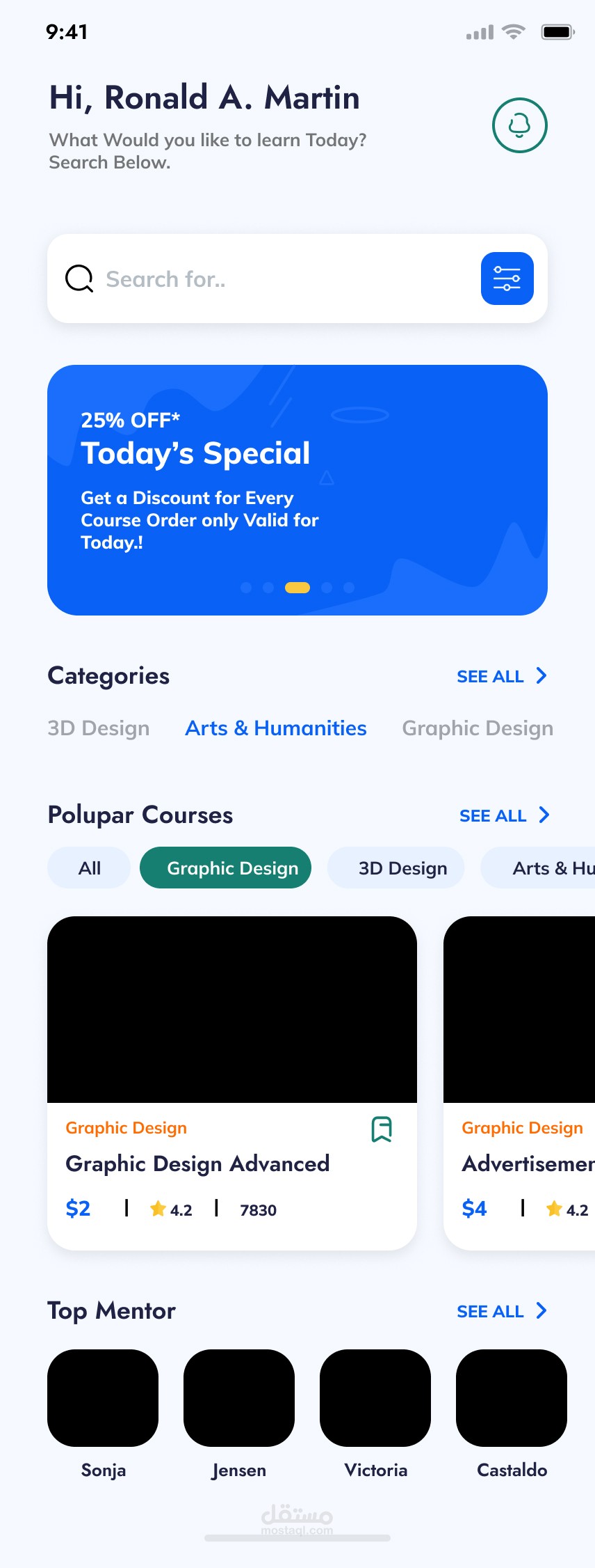 Online Learning Platform – Flutter Mobile App