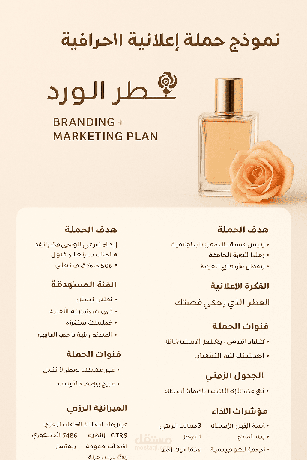 نموذج حملة إعلانية احترافية لمتجر عطور