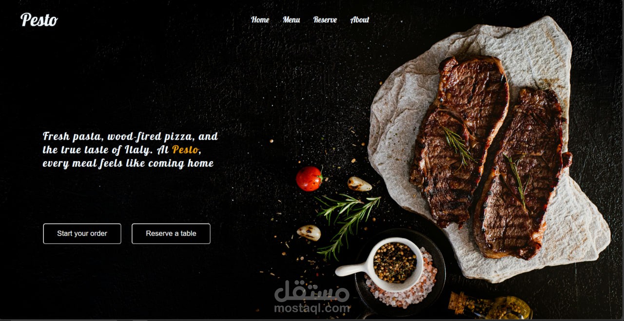 Restaurant website