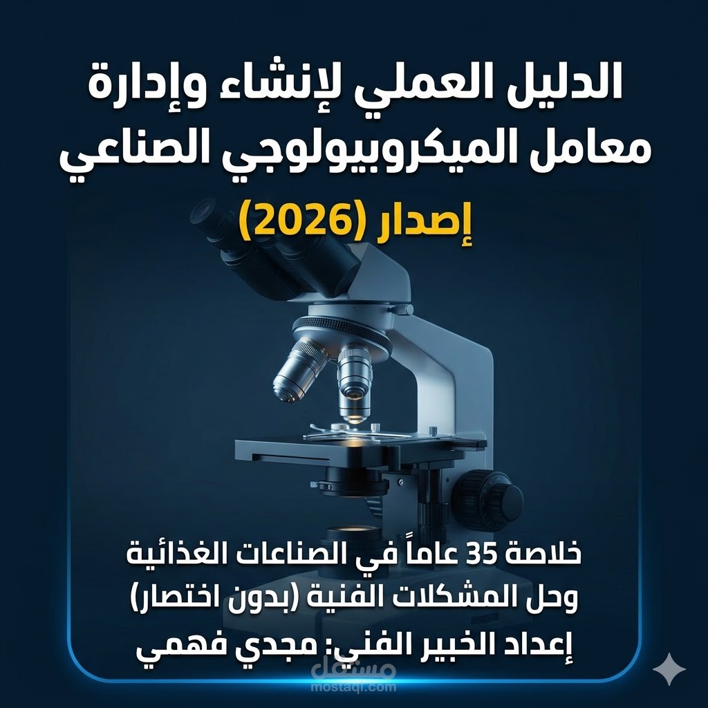 تصميم وتأسيس معمل ميكروبيولوجي متكامل للمنشآت الغذائية