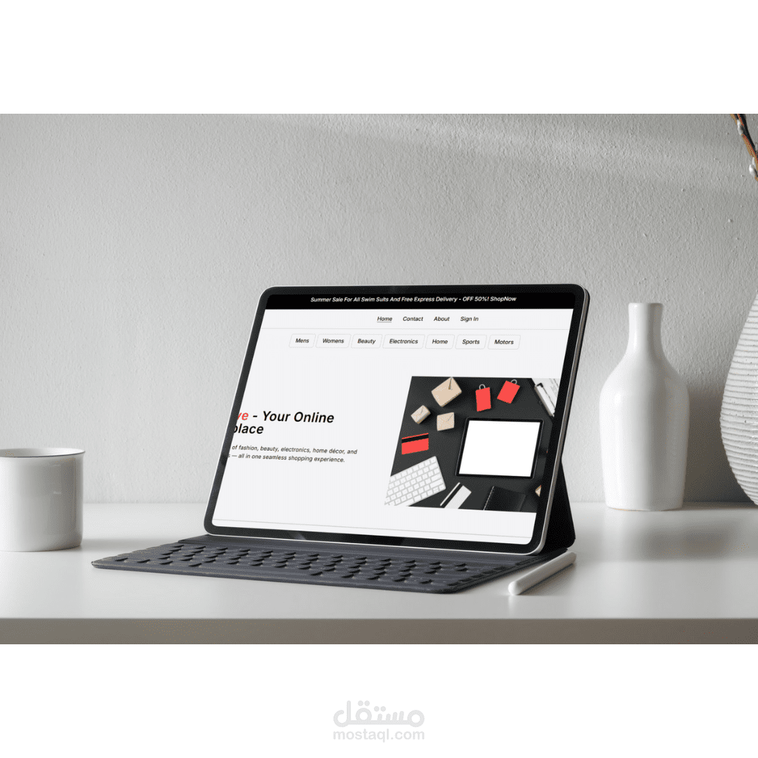 تطوير مشروع متجر إلكتروني باستخدام React وTailwind CSS وHTML