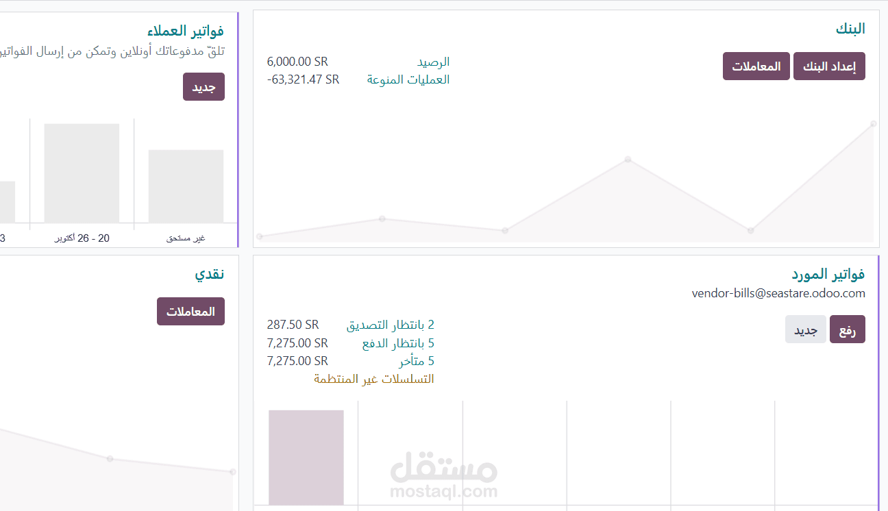 اجادة العمل على بررنامج اودوو المحاسبي