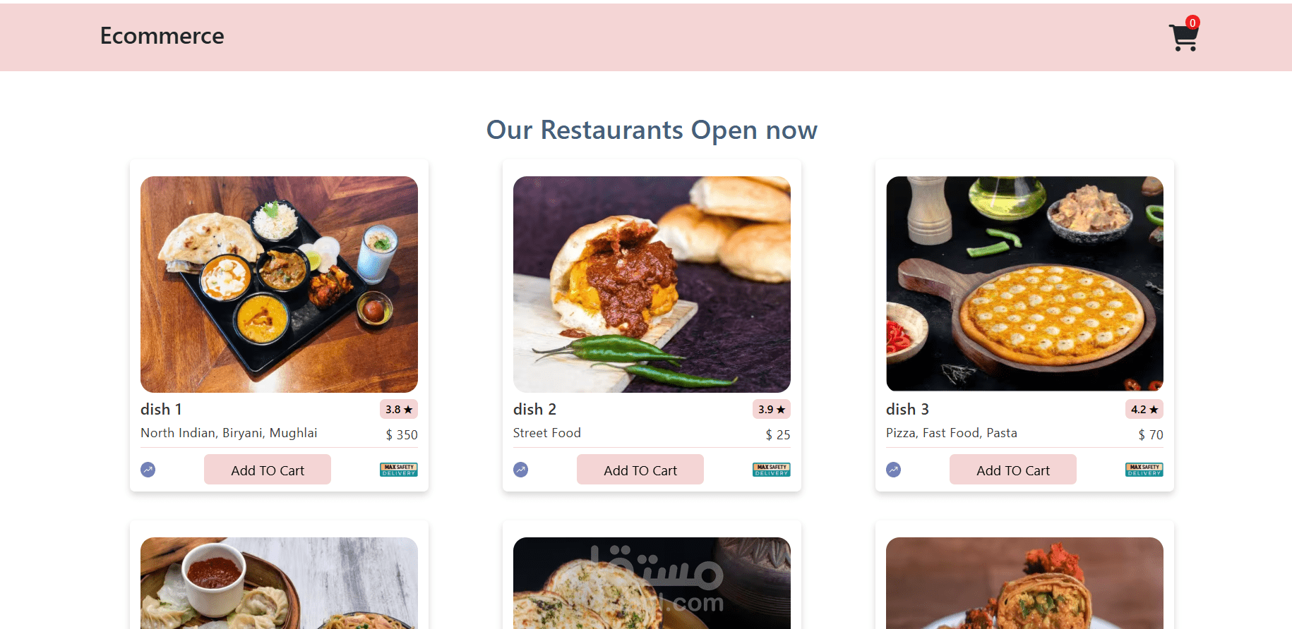 React E-commerce Website