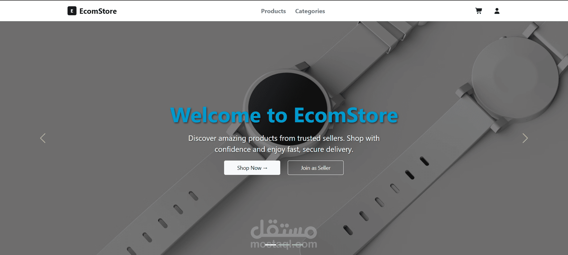 EcomStore – واجهة متجر إلكتروني متكاملة
