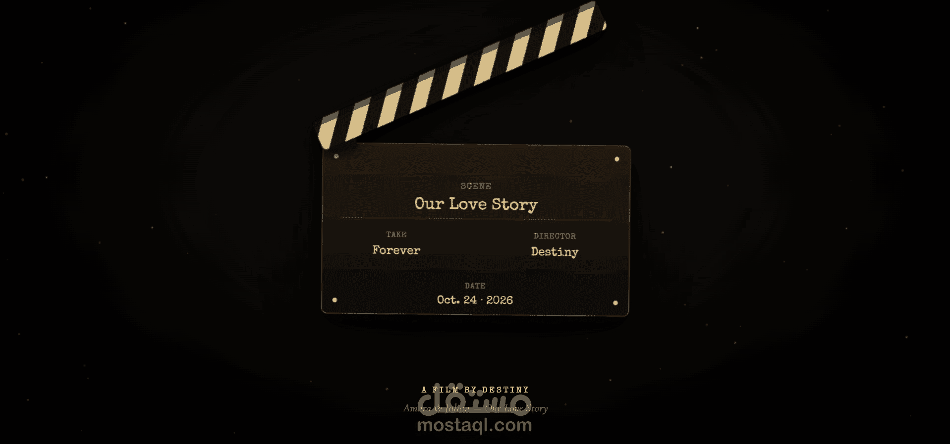 Cinematic Wedding Invitation Website