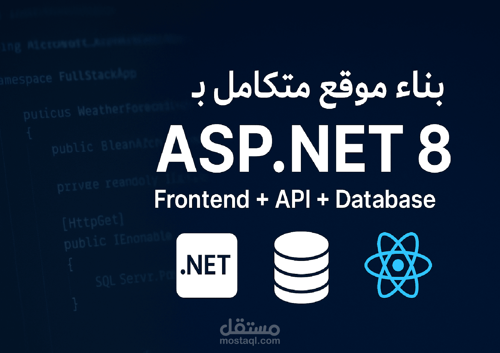 بناء موقع متكامل باستخدام ASP.NET 8 (Frontend + Backend + Database)