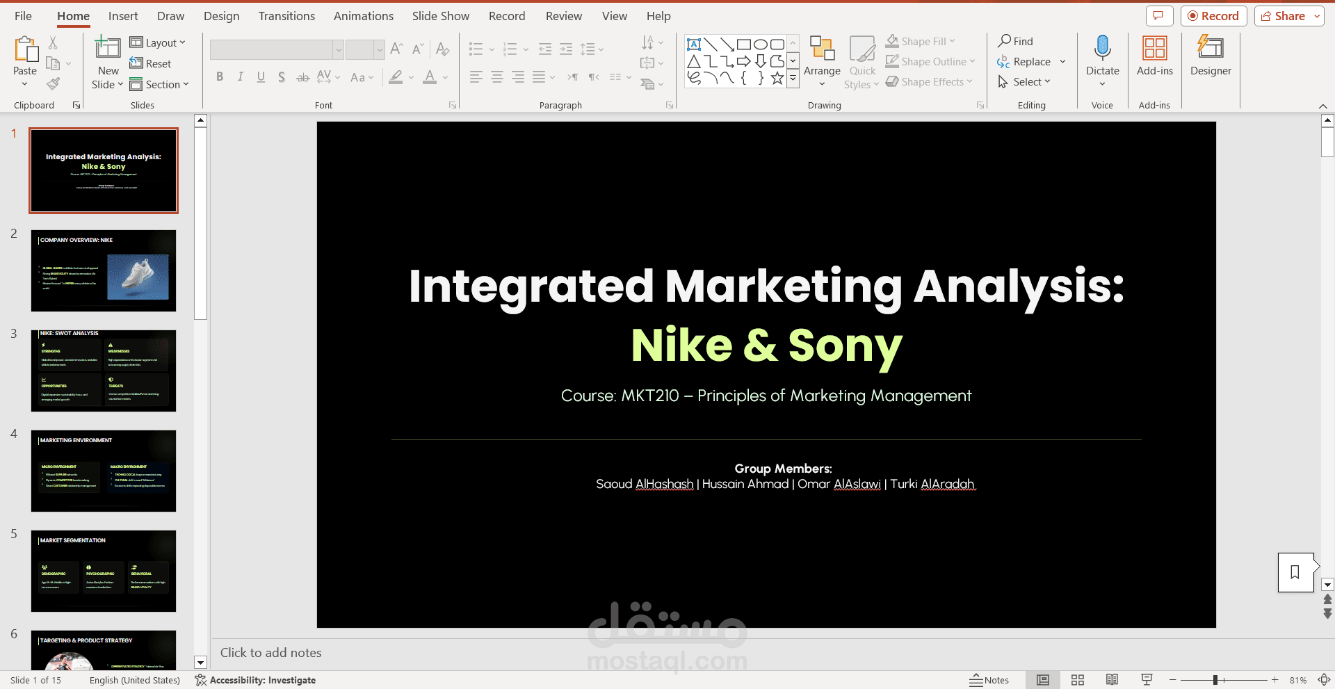 Integrated Marketing Analysis for Nike & Sony (SWOT, Segmentation & IMC Strategy)