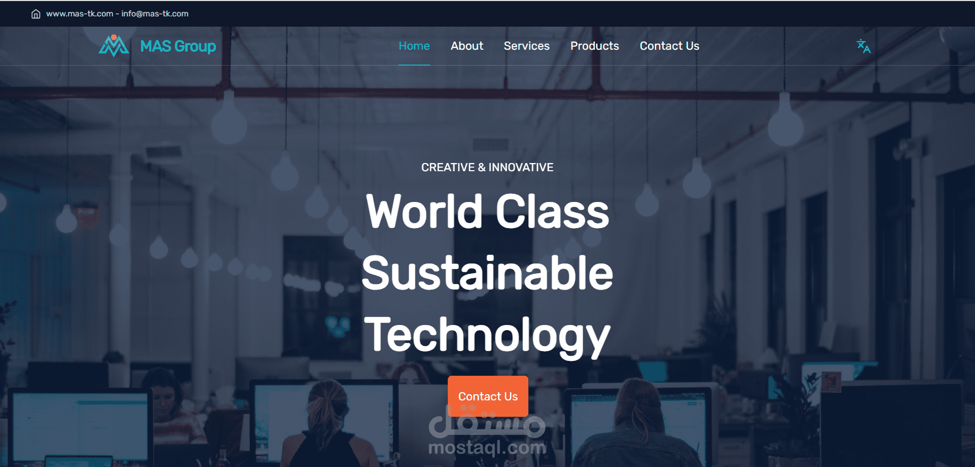 موقع MAS Group – تطوير واجهة أمامية متكاملة مع Strapi وتحسين SEO