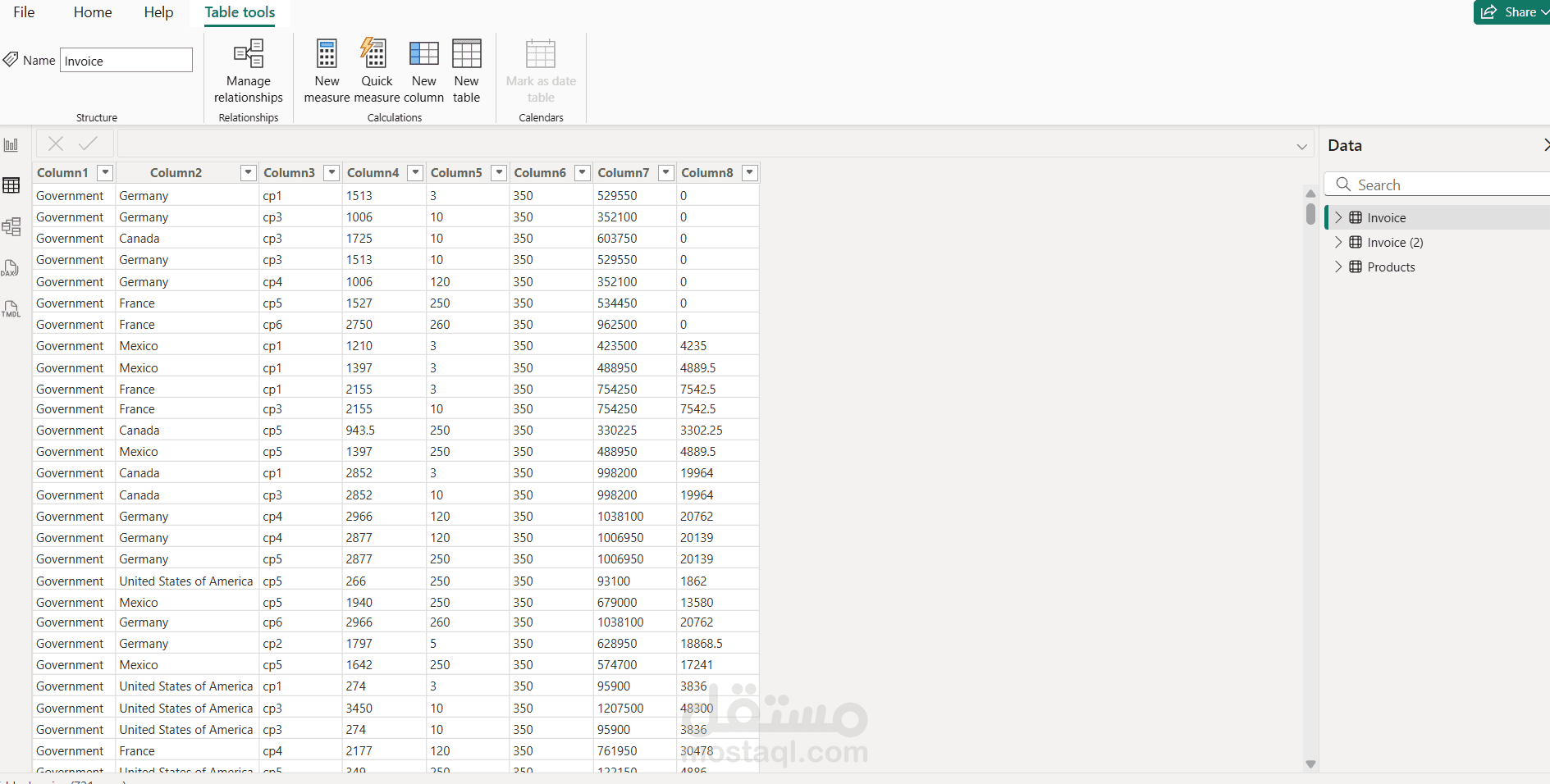 تنظيم وترتيب الملفات ببرنامج power bi