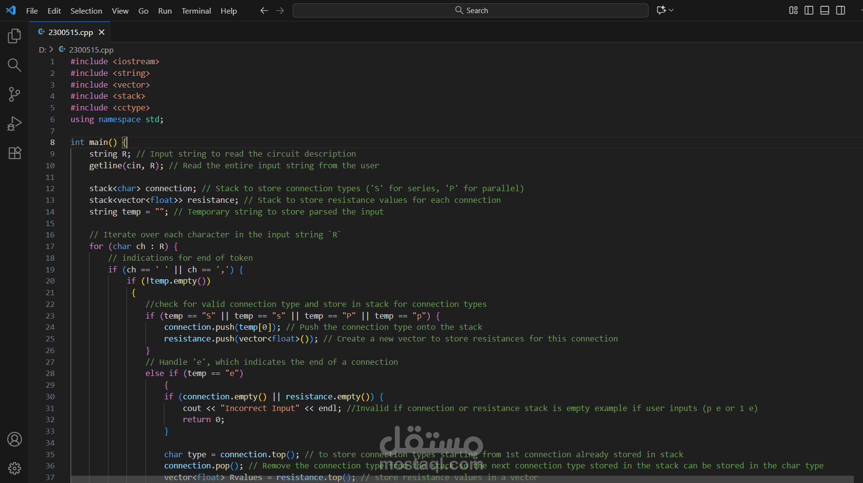 مشروع محلل الدوائر