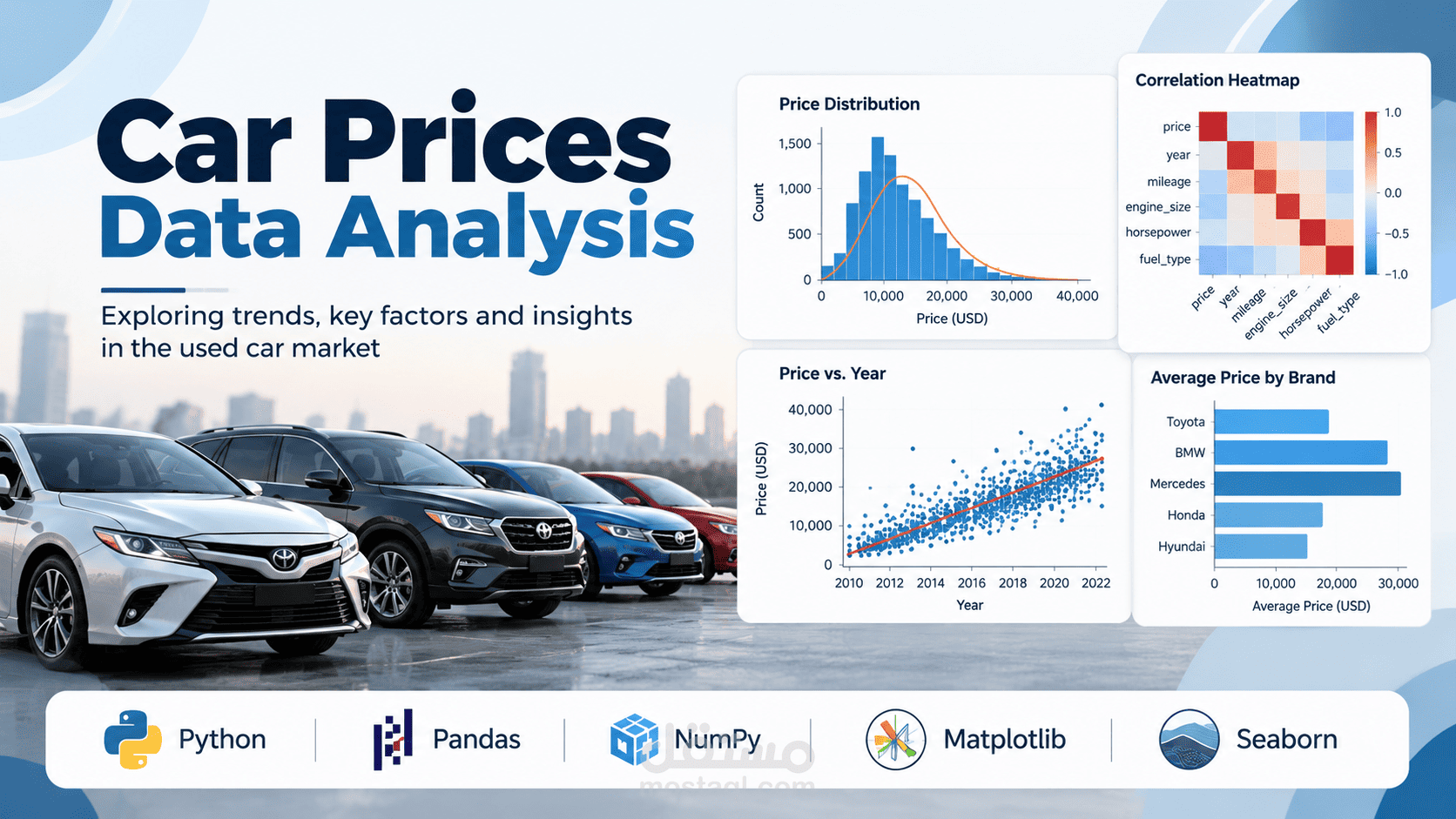 تحليل بيانات أسعار السيارات والعوامل المؤثرة فيها | Car Prices Data Analysis