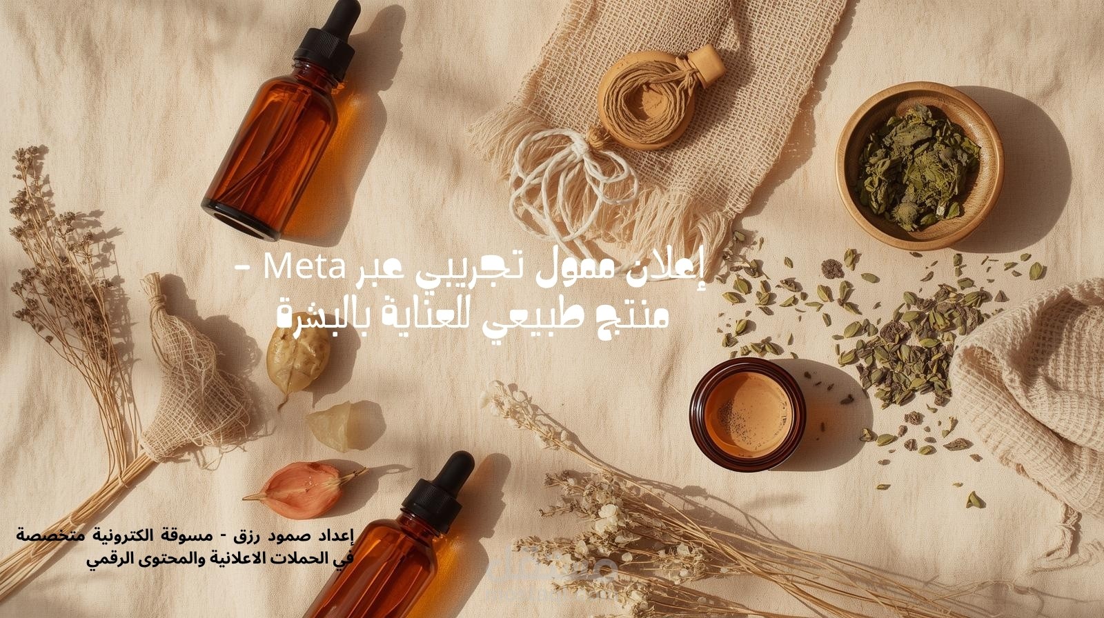 إعلان ممول تجريبي عبر Meta – منتج طبيعي للعناية بالبشرة