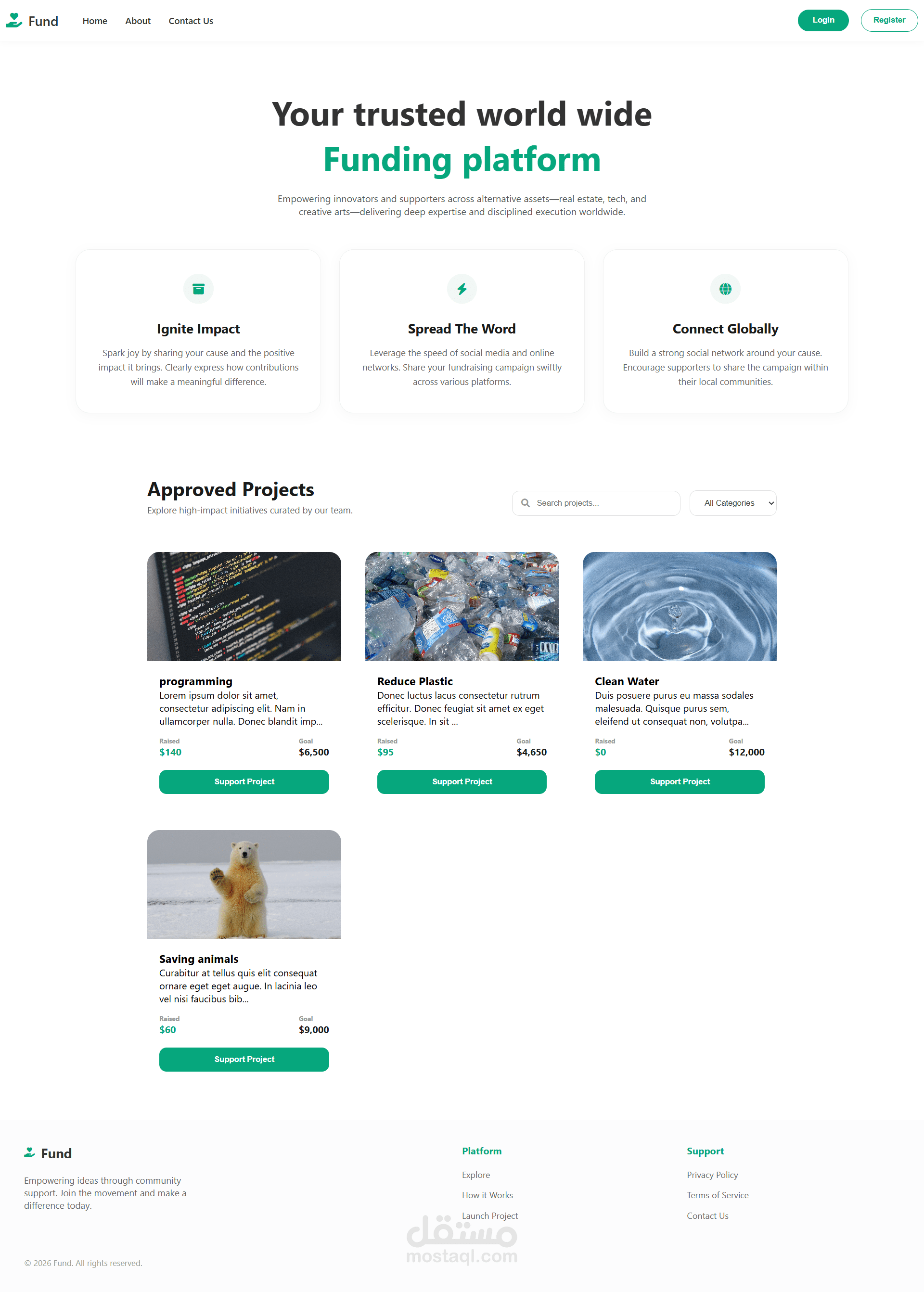 منصة التمويل الجماعي (Crowdfunding Platform)