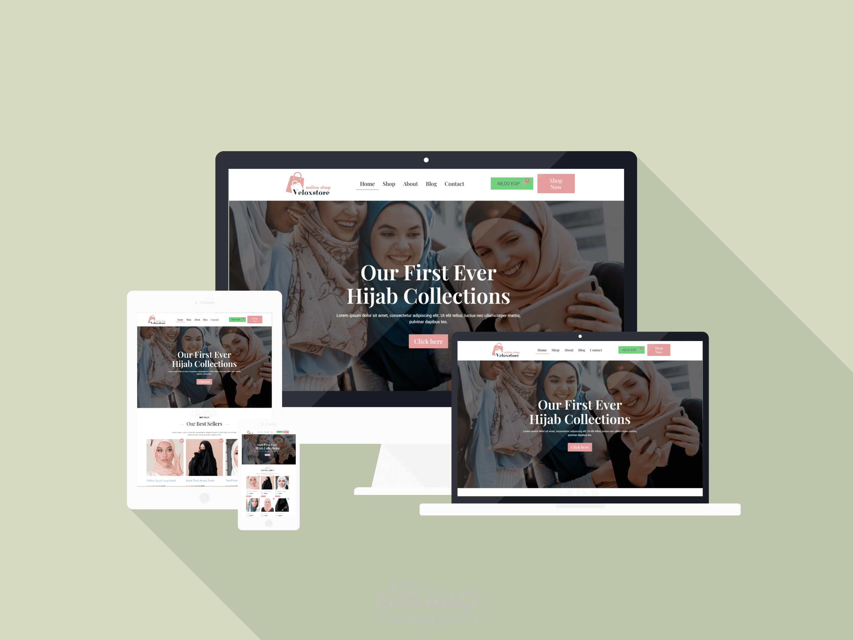 موقع متجر حجاب إلكتروني متجاوب – Veloya Hijab Store