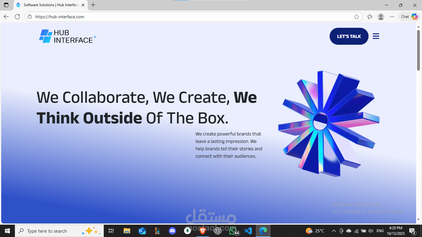 landing page