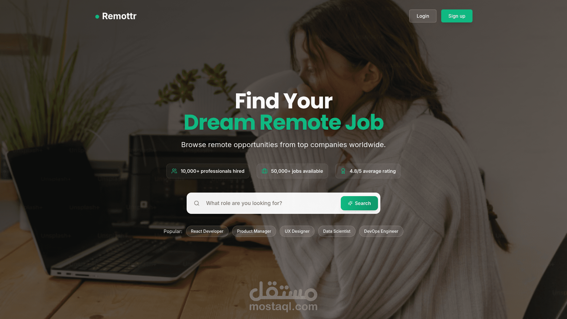 Remottr- منصه بحث عن عمل عن بعد