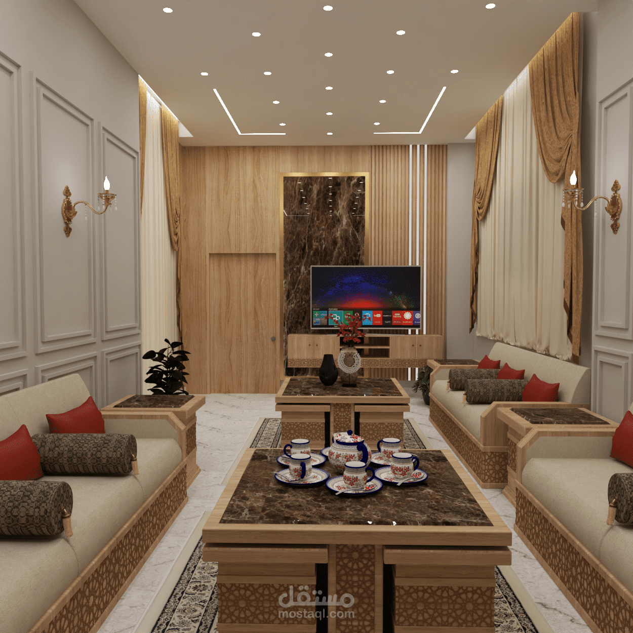 تصميمات ديكورات داخلية وخارجية
