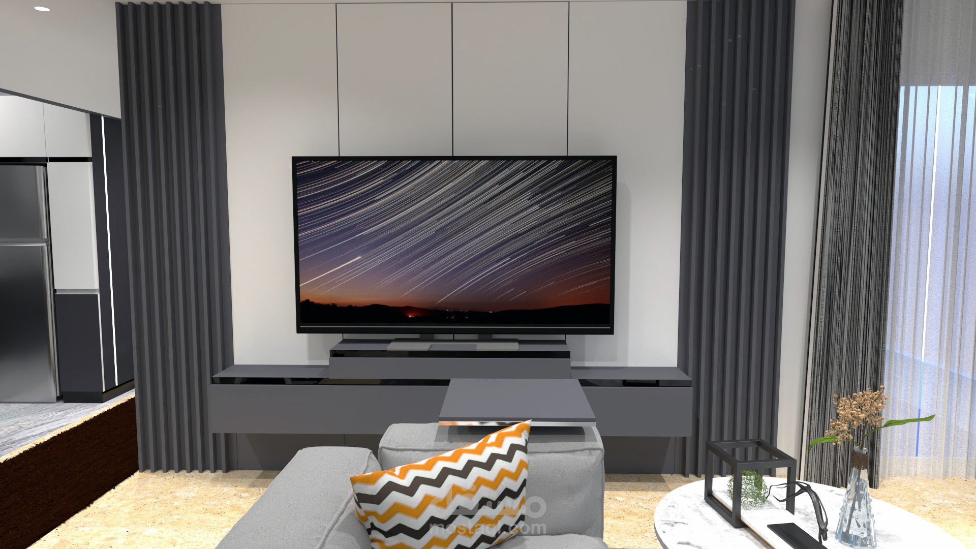 تصميم  شقه على اسس ودراسة وافيه