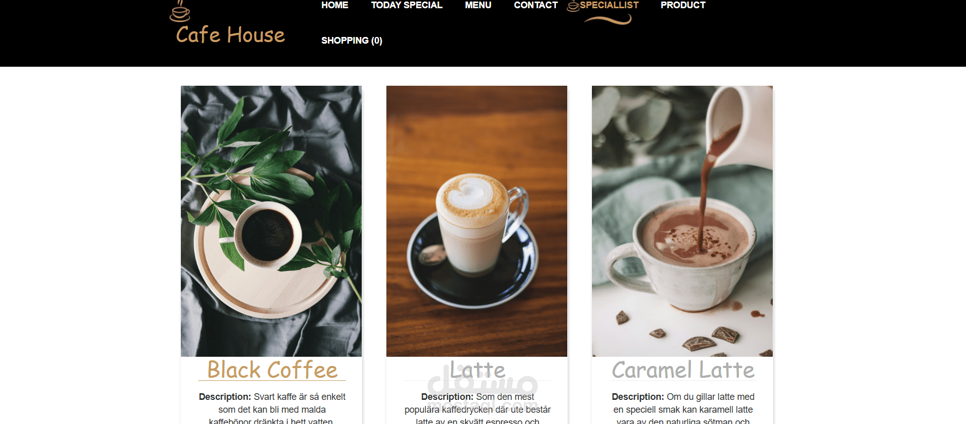 Café Website