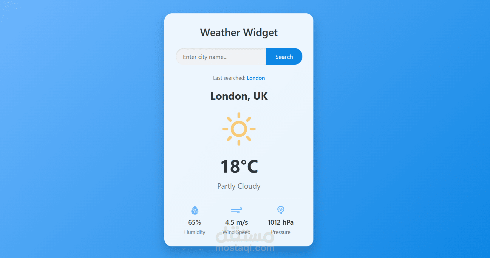 Weather App – Real-Time Weather Application