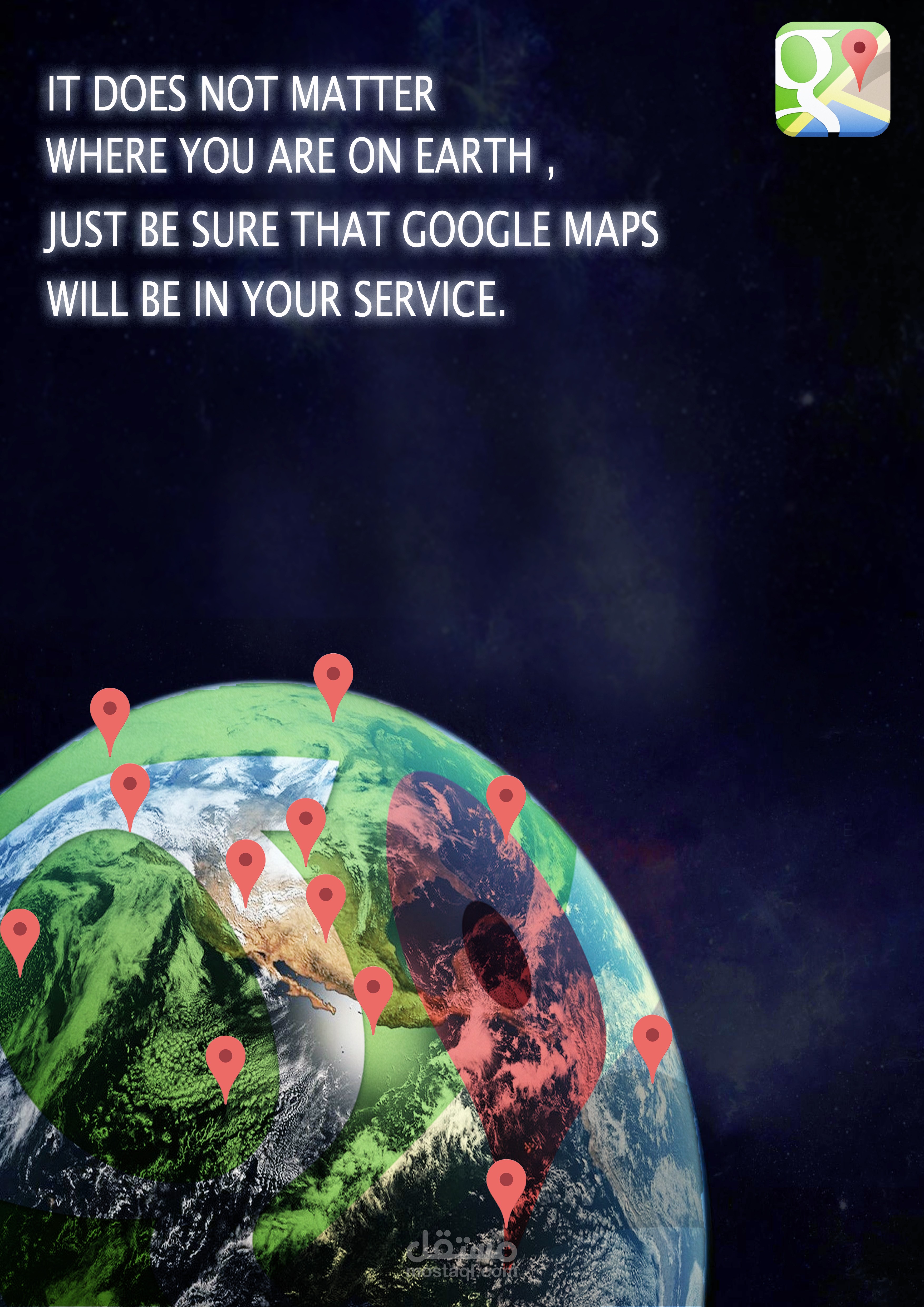 بوستر إعلاني ل Google maps