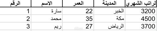 ملف إدخال بيانات موظفين - مثال عملي Excel