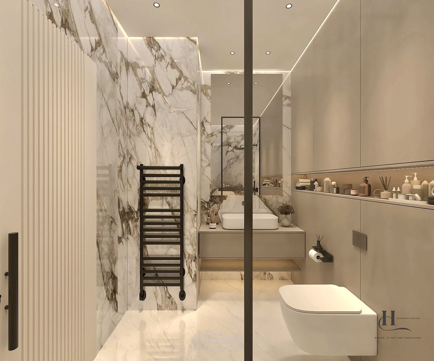 تصميم حمام ماستر modern style