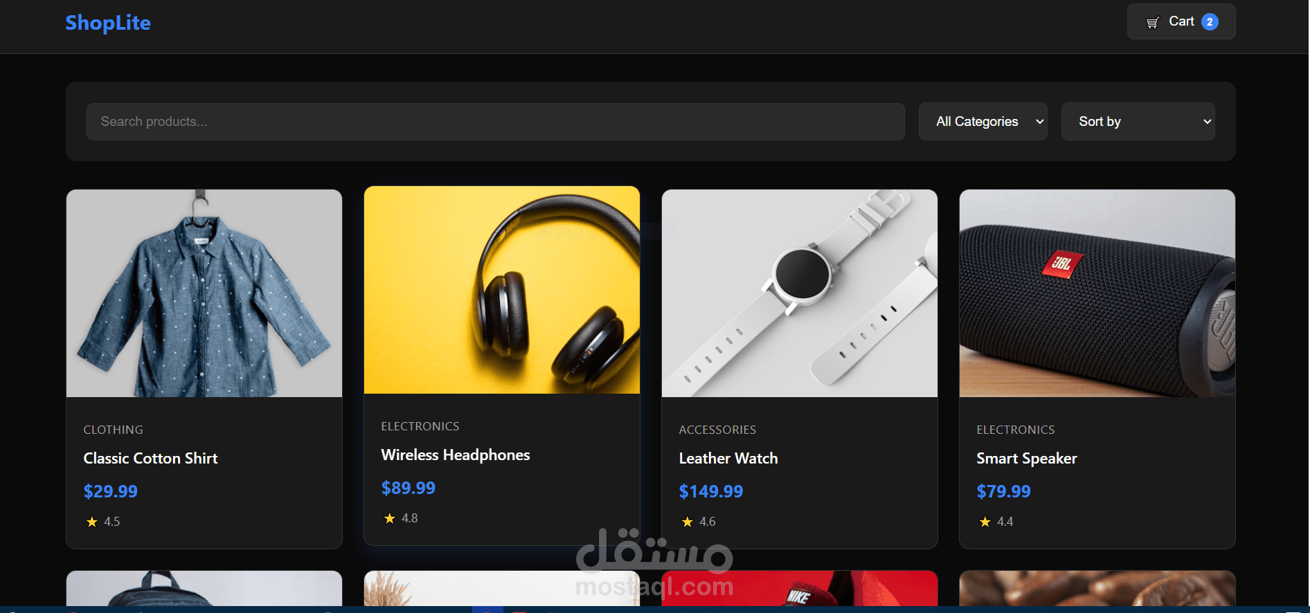 e-commerce website