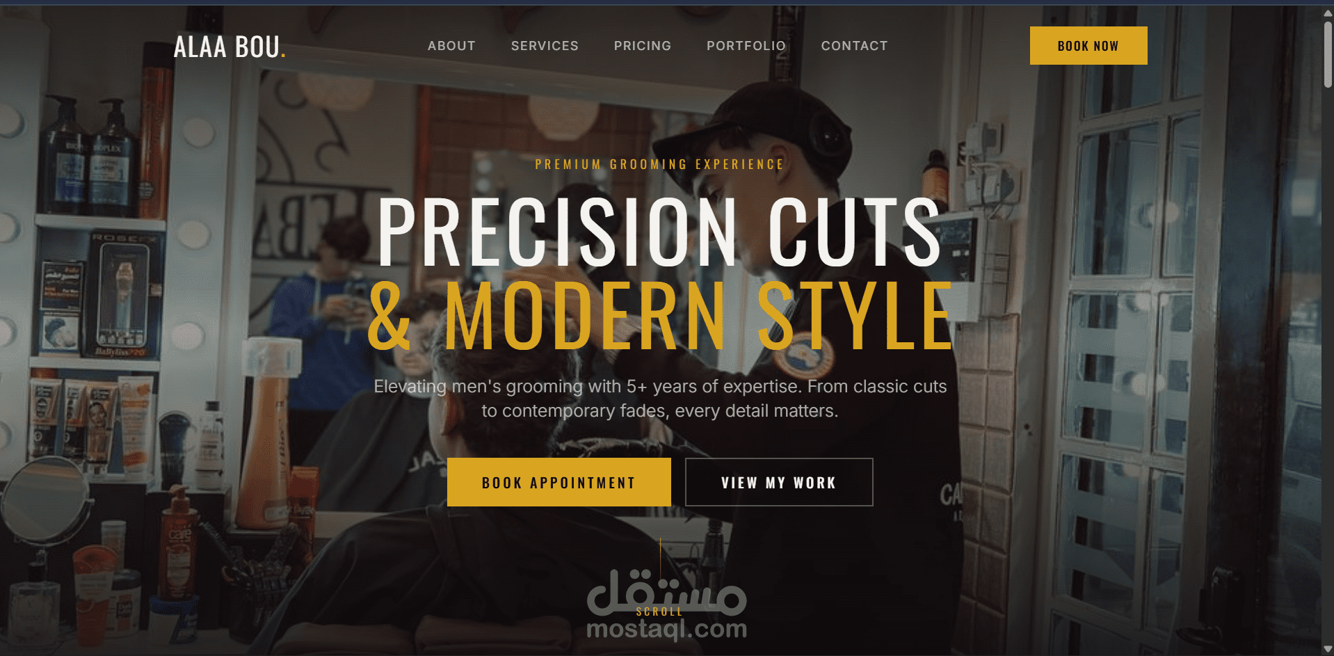 Personal Barber Portfolio Website – Premium Branding & Modern Design