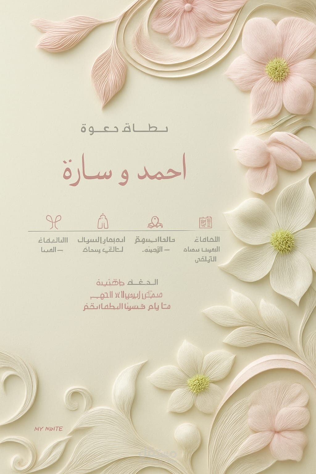 تصميم دعوات فرح