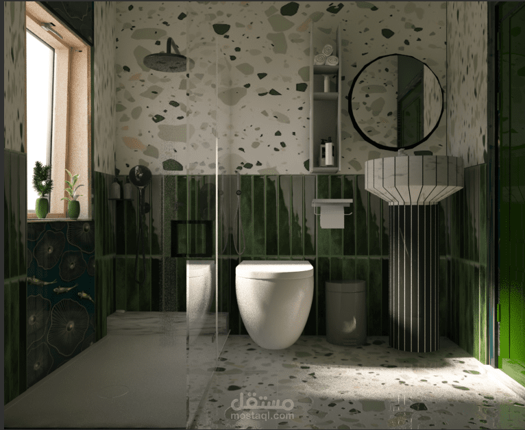 تصميم حمام مودرن