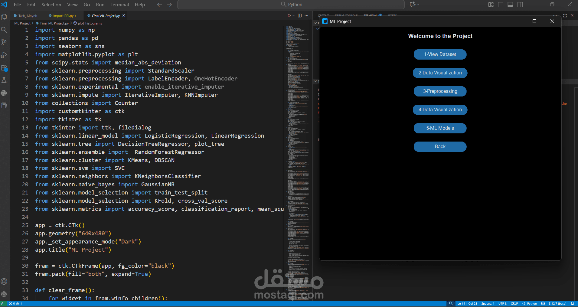 Machine Learning Desktop Application