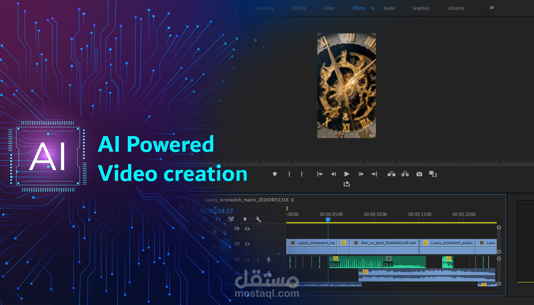 فيديوهات إعلانية سينمائية للمنتجات (AI)