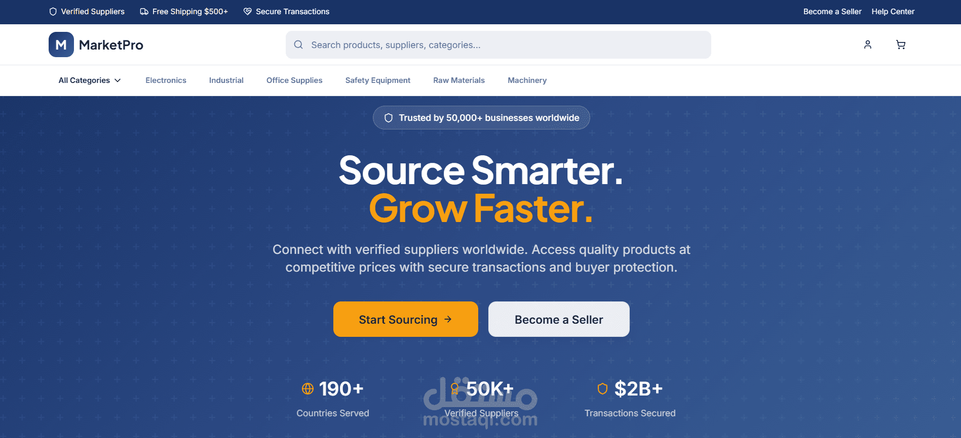 منصة سوق إلكتروني – MarketPro