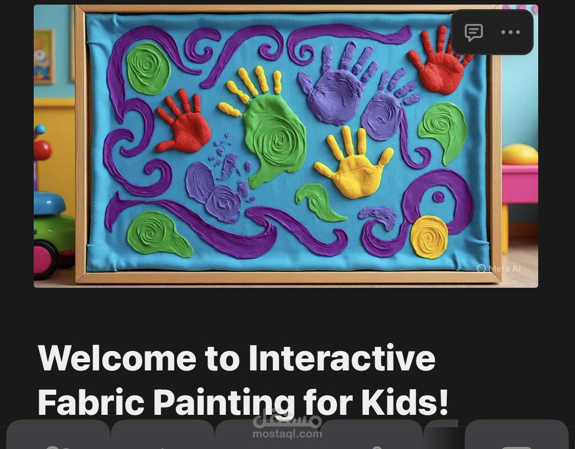 Interactive fabric painting for kids