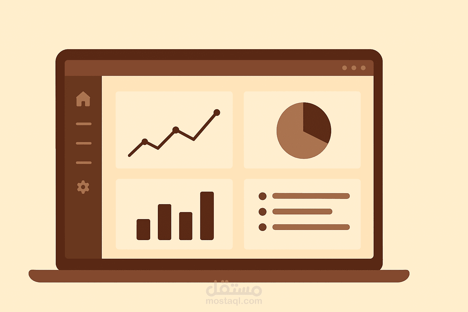تصميم واجهة Dashboard احترافية لإدارة المنصة التعليمية