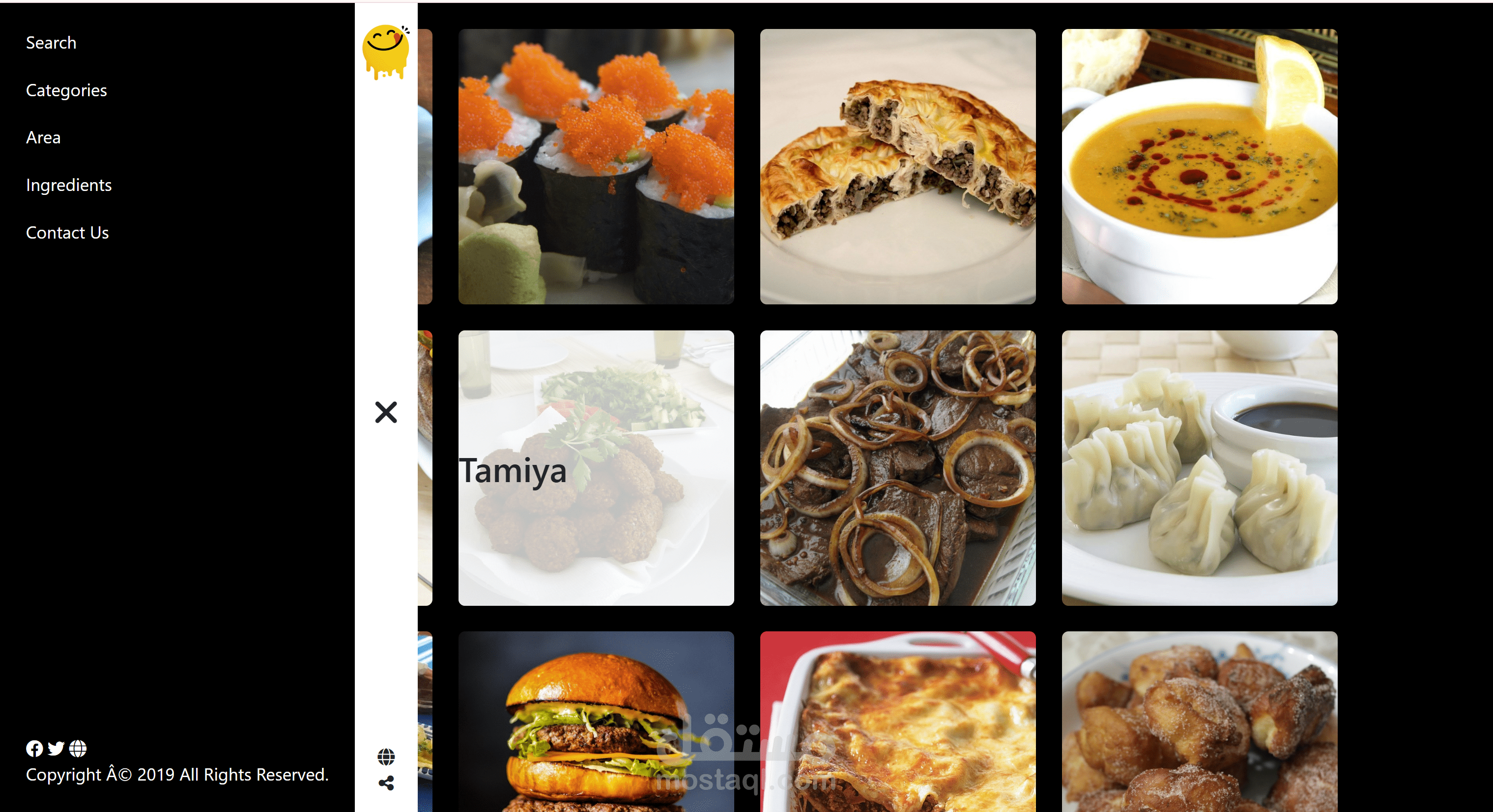 Recipes Menu