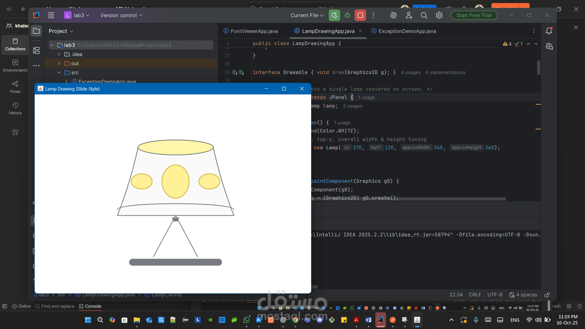 > هل تبحث عن مطوّر Java ينفذ لك مشروعك بسرعة وبجودة عالية؟ أنا متخصص في برمجة تطبيقات Java صغيرة ومتوسطة الحجم باستخدام مبادئ البرمجة الكائنية OOP والواجهات الرسومية GUI وربطها بقاعدة البيانات (MySQL أو SQLite).