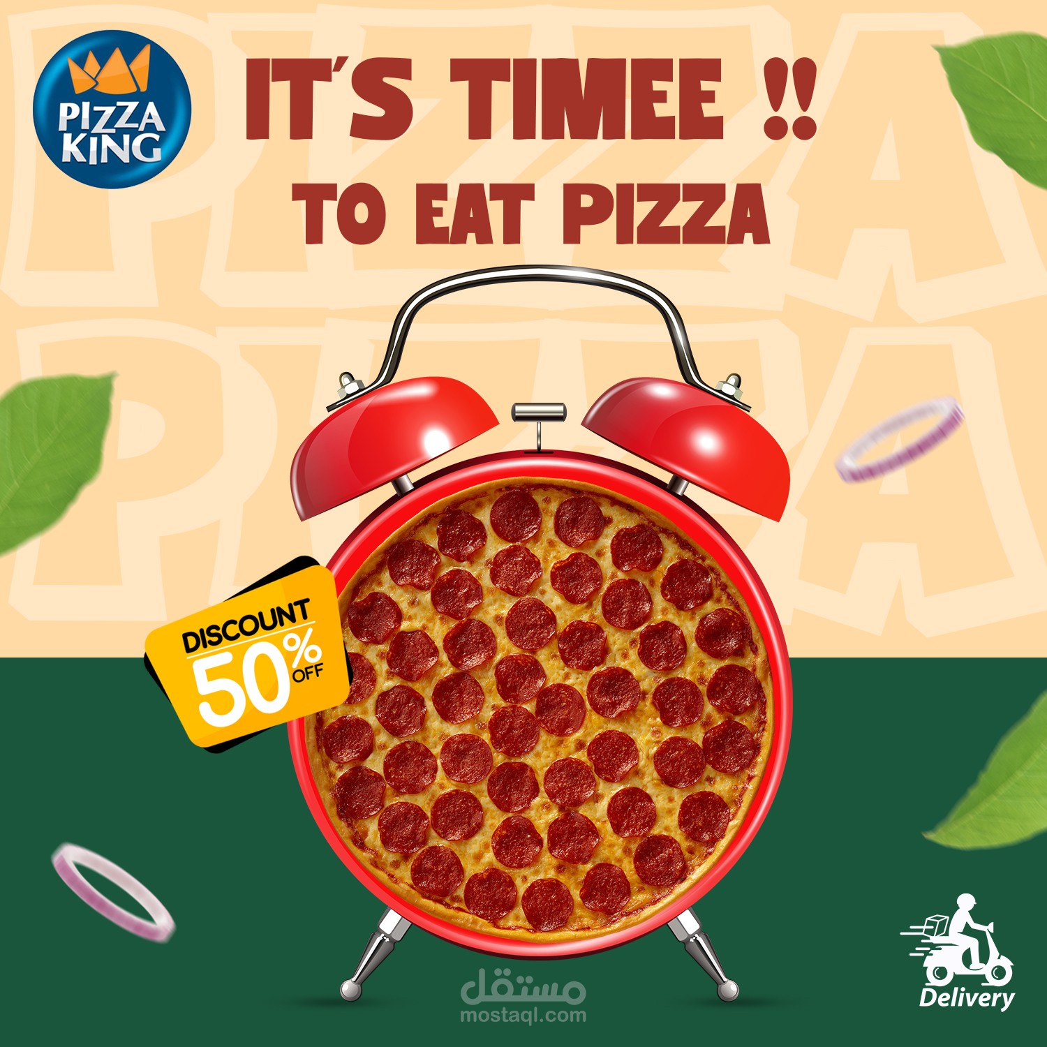 its time to eat pizza