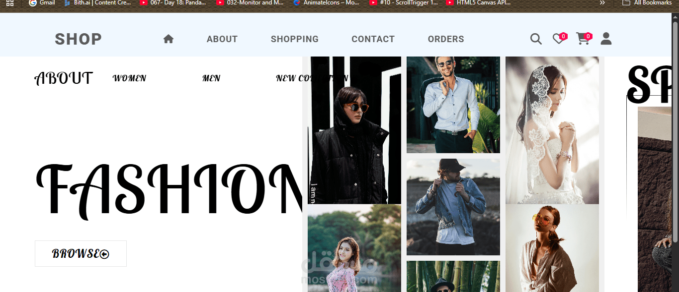 Fashion website e-com