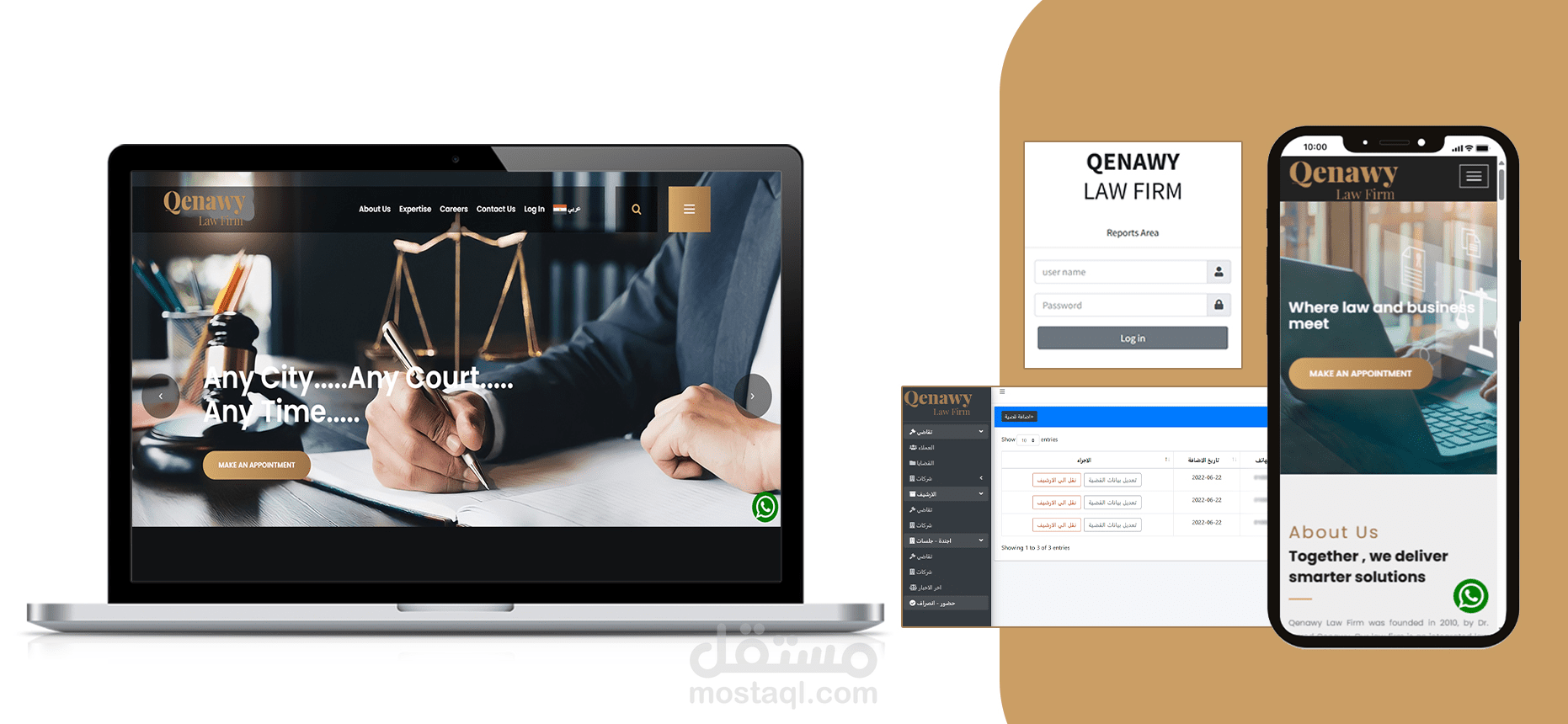 Qenawy Law Firm — Client & Case Management System