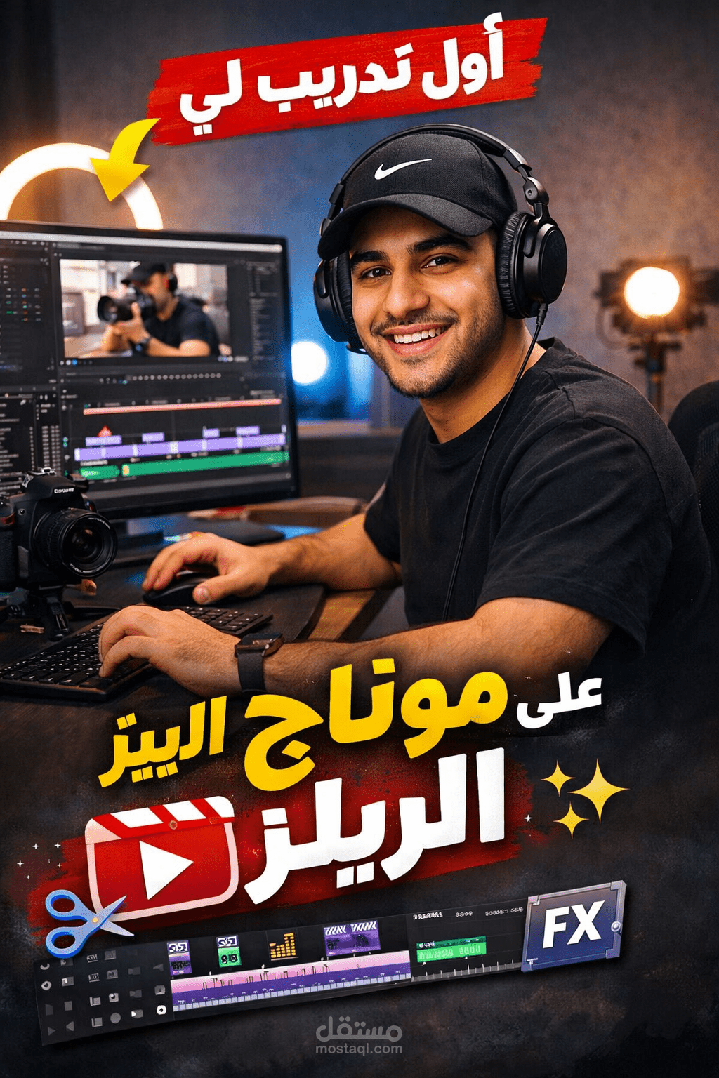 تدريب لمونتاجي في أول الايام