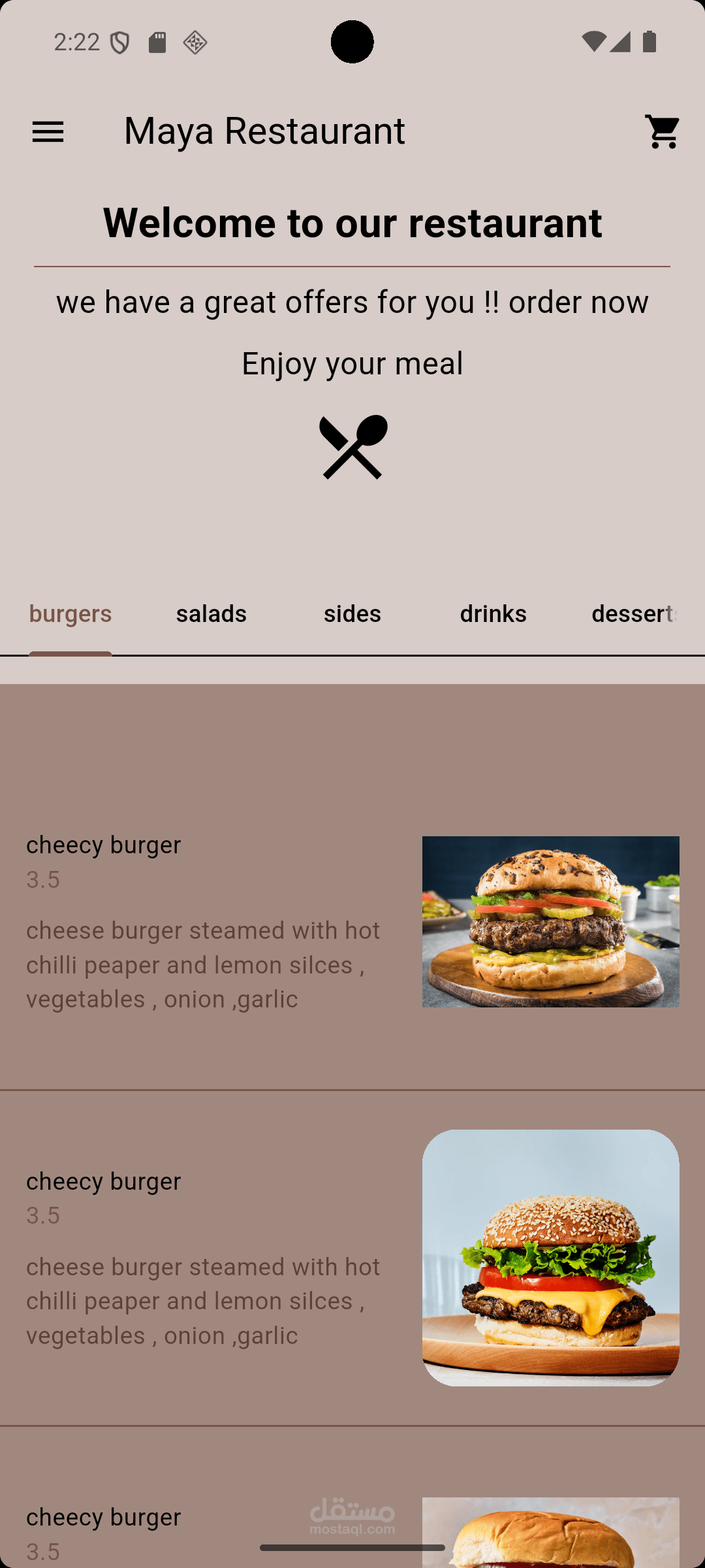 Restaurant Ordering & Delivery App